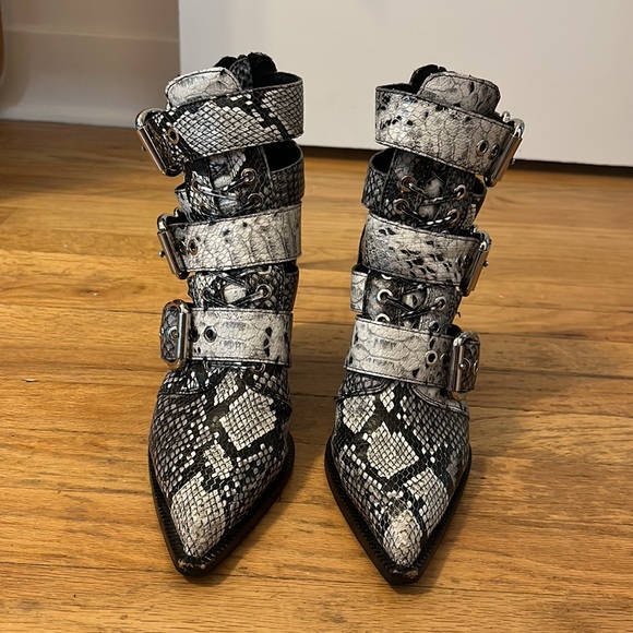 Jeffrey Campbell Caceres Snake Booties - Picture 2 of 8